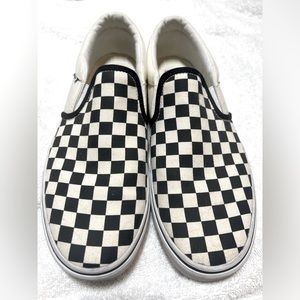 Vans Black&White Checkered Slip-ons Mens Size 10
